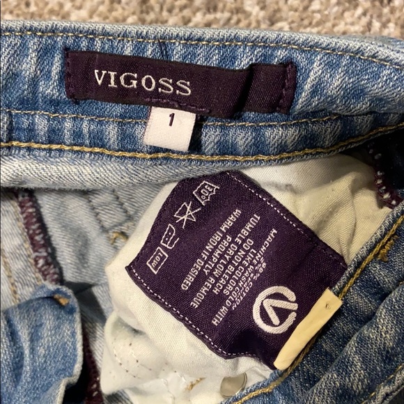 Vintage Juniors Vigoss light wash, size 1, flare - Picture 9 of 12